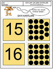 çocuklar için sayı kart oyunu